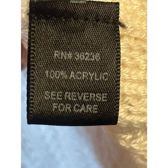 VINTAGE Maurices White Short Sleeve Button Knit Cardigan Size Medium (5242) - Picture 5 of 6